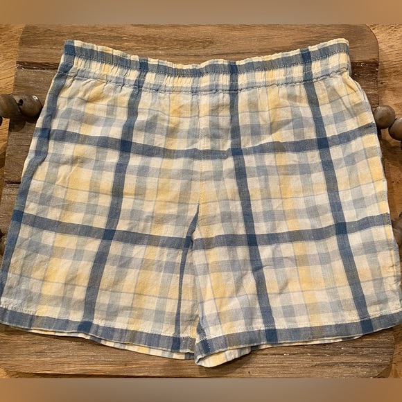 Vintage Polo by Ralph Lauren Boy’s  2T Blue/Yellow Plaid Cotton Shorts‎ - Picture 1 of 10